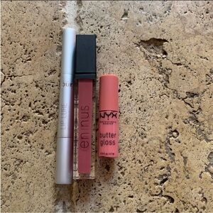 En Nus Mint2bemazza Pur Lip Lure Mystic Plum Gloss Trio NYX Butter Creme Brulee